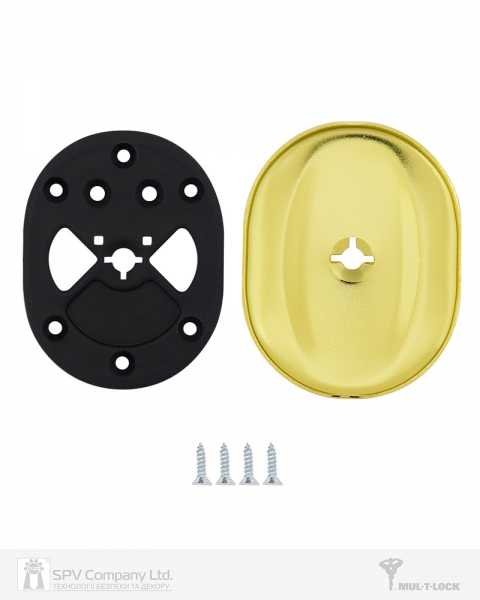 Щиток MUL-T-LOCK A703 OMEGA OVAL Латунь PVD BRIGHT BRASS PVD Без шторки-фото-6 Фото 6 - Щиток MUL-T-LOCK A703 OMEGA OVAL Латунь PVD BRIGHT BRASS PVD Без шторки.