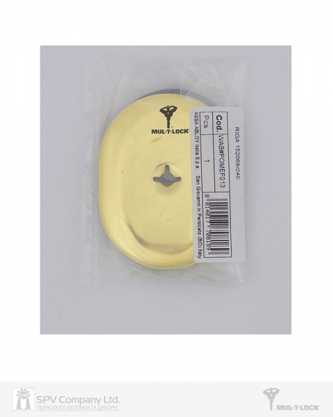 Щиток MUL-T-LOCK A703 OMEGA OVAL Латунь PVD BRIGHT BRASS PVD Без шторки-фото-2 Фото 2 - Щиток MUL-T-LOCK A703 OMEGA OVAL Латунь PVD BRIGHT BRASS PVD Без шторки.
