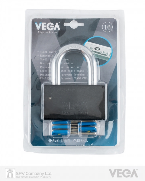 Замок висячий VEGA HEAVY DUTY VP-7 5KEY VEGA3D BLUE R shackle 50мм-фото-4 Фото 4 - Замок висячий VEGA HEAVY DUTY VP-7 5KEY VEGA3D BLUE R shackle 50мм.