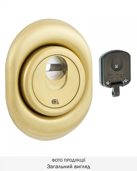 Протектор Disec Magnetic_3g 3g2fm Din Oval 25мм Латунь_мат 3клас Tt 3key Km0p3g Зовнішній-фото-1 Фото 1 - Протектор Disec Magnetic_3g 3g2fm Din Oval 25мм Латунь_мат 3клас Tt 3key Km0p3g Зовнішній.