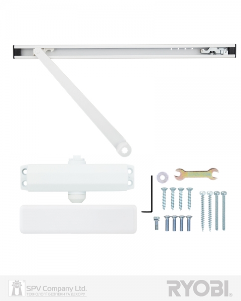 Доводчик накладной RYOBI *8800 S-8850T GLOSSY WHITE SLD HO ARM EN 2 45кг 900мм-фото-6 Фото 6 - Доводчик накладной RYOBI *8800 S-8850T GLOSSY WHITE SLD HO ARM EN 2 45кг 900мм.