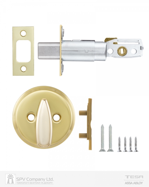 Засув Врізний Tesa 1-way Dead_bolt 514u0 Pb Univ Shiny_brass Bs60/70мм Sp-фото-5 Фото 5 - Засув Врізний Tesa 1-way Dead_bolt 514u0 Pb Univ Shiny_brass Bs60/70мм Sp.