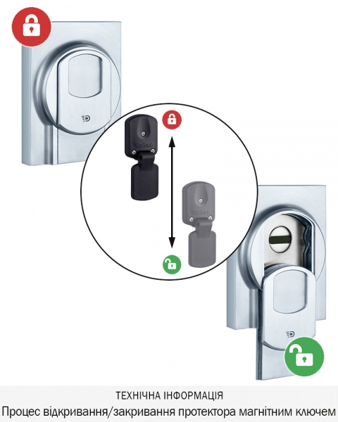 Протектор Disec Magnetic_4g Mg3551q Din Square 25мм Хром_мат T 3key Km0p55 Зовнішній-фото-5 Фото 5 - Протектор Disec Magnetic_4g Mg3551q Din Square 25мм Хром_мат T 3key Km0p55 Зовнішній.