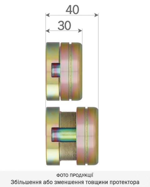 Протектор Disec Contro Cd2100 Din Oval 30/40мм Бронза_pvd 3клас B Внутрішній, Регульований-фото-3 Фото 3 - Протектор Disec Contro Cd2100 Din Oval 30/40мм Бронза_pvd 3клас B Внутрішній, Регульований.
