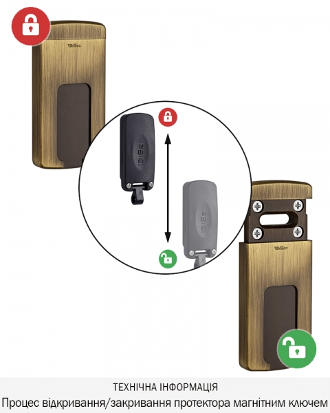 Протектор Disec Magnetic_3g Mg220mini Lever_key Oval 12мм Бронза_сатин 3клас Bs 3key Km0p70 Зовнішній-фото-5 Фото 5 - Протектор Disec Magnetic_3g Mg220mini Lever_key Oval 12мм Бронза_сатин 3клас Bs 3key Km0p70 Зовнішній.