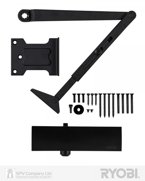 Доводчик накладной RYOBI 1200 D-1200P(U) BLACK UNIV ARM EN 2/3/4 80кг 1100мм-фото-2 Фото 2 - Доводчик накладной RYOBI 1200 D-1200P(U) BLACK UNIV ARM EN 2/3/4 80кг 1100мм.