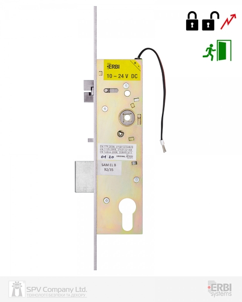 Замок электромеханический ERBI SAM EL B 9235 ВЅ35мм 92мм FP22 SS UNIV DIN SOL 10-24V NC PANIC FUNCTION EI односторонний контроль-фото-1 Фото 1 - Замок электромеханический ERBI SAM EL B 9235 ВЅ35мм 92мм FP22 SS UNIV DIN SOL 10-24V NC PANIC FUNCTION EI односторонний контроль.