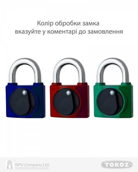 Замок висячий TOKOZ 800/40L 2KEY TK2 M R shackle 7мм 23мм-фото-2 Фото 2 - Замок висячий TOKOZ 800/40L 2KEY TK2 M R shackle 7мм 23мм.