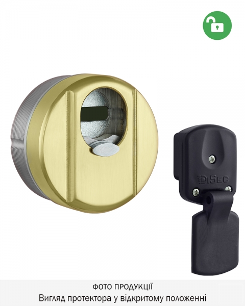 Протектор Disec Magnetic_4g 4g2 Din 25мм Латунь_pvd 3клас 2 3key Km0p47 Зовнішній, Без Щитка-фото-2 Фото 2 - Протектор Disec Magnetic_4g 4g2 Din 25мм Латунь_pvd 3клас 2 3key Km0p47 Зовнішній, Без Щитка.