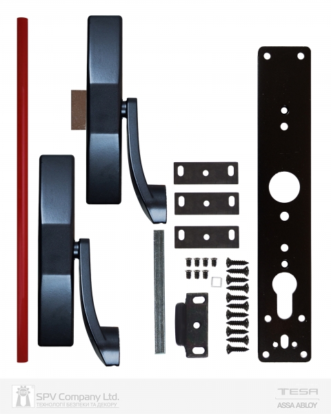 Замок TESA для евакуаційного виходу накладний GLOBAL1S 1 Locking NR 900мм 8x8мм N: black (RAL 9005)/ R: red (RAL 3000)-фото-9 Фото 9 - Замок TESA для евакуаційного виходу накладний GLOBAL1S 1 Locking NR 900мм 8x8мм N: black (RAL 9005)/ R: red (RAL 3000).