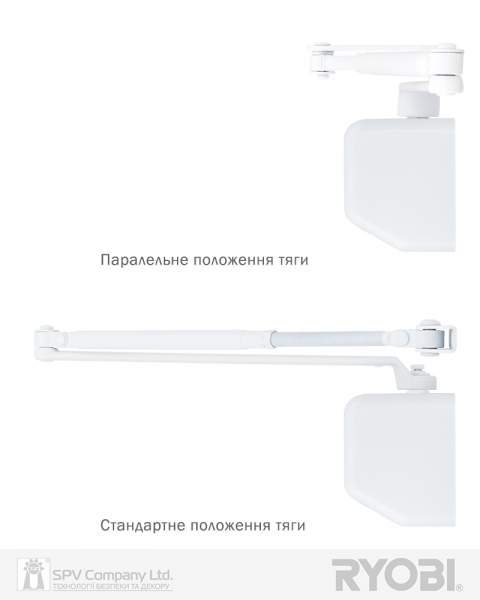 Дотягувач Накладний Ryobi 3550 D-3550 White Bc/da Univ_arm En_2-5 До_100кг 1250мм Fire-фото-2 Фото 2 - Дотягувач Накладний Ryobi 3550 D-3550 White Bc/da Univ_arm En_2-5 До_100кг 1250мм Fire.