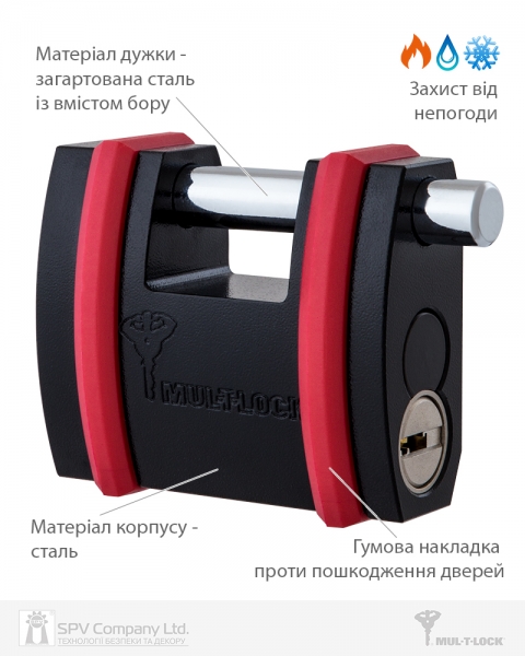 Замок висячий MUL-T-LOCK SBNE10 7x7 0767 3KEY DND77_GREY_INS SLID_shackle 9мм 10мм BOX_M-фото-4 Фото 4 - Замок висячий MUL-T-LOCK SBNE10 7x7 0767 3KEY DND77_GREY_INS SLID_shackle 9мм 10мм BOX_M.