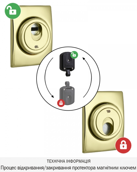 Протектор Disec Magnetic_3g 3g2wb Din Square 25мм Латунь_pvd 2 3key Km0p3g Зовнішній-фото-7 Фото 7 - Протектор Disec Magnetic_3g 3g2wb Din Square 25мм Латунь_pvd 2 3key Km0p3g Зовнішній.