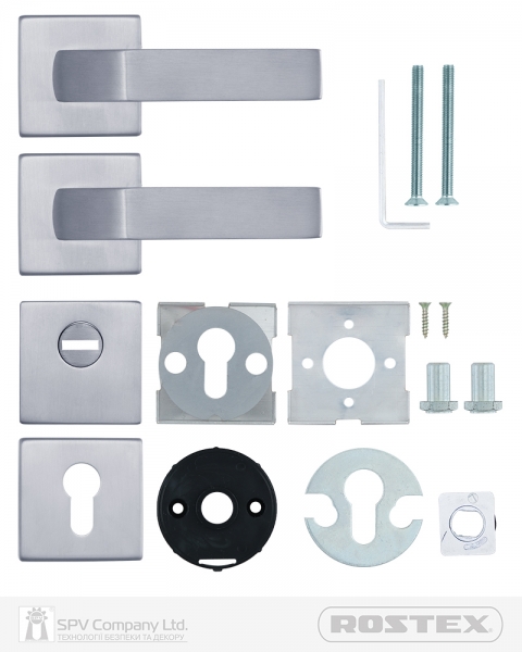 Фурнітура Захисна Rostex *quadrum R/h Mov-mov Din Square Нерж.сталь_мат 23мм 38-45мм 3клас Treviso Nerez_mat Комплект-фото-5 Фото 5 - Фурнітура Захисна Rostex *quadrum R/h Mov-mov Din Square Нерж.сталь_мат 23мм 38-45мм 3клас Treviso Nerez_mat Комплект.