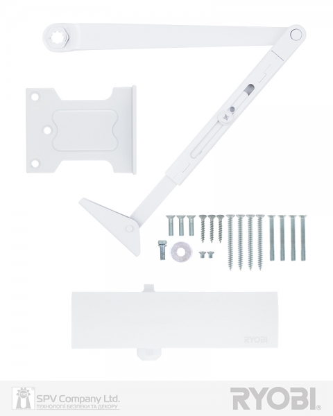 Доводчик накладной RYOBI 1200 D-1200P(U) WHITE UNIV ARM EN 2/3/4 80кг 1100мм-фото-8 Фото 8 - Доводчик накладной RYOBI 1200 D-1200P(U) WHITE UNIV ARM EN 2/3/4 80кг 1100мм.