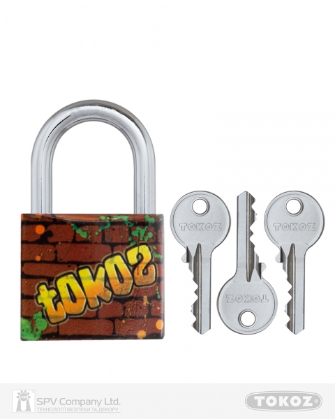 Замок висячий TOKOZ GRAFFITI 40 3KEY TK1 M R shackle 22мм 6,2 мм-фото-6 Фото 6 - Замок висячий TOKOZ GRAFFITI 40 3KEY TK1 M R shackle 22мм 6,2 мм.