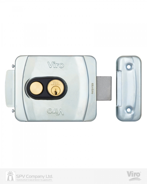 Замок электромеханический VIRO V9083.0793.P BS50/80мм T1/T2 12VAC NC CYL 3KEY GATE накладной, с кнопкой SS открывание внутрь-фото-1 Фото 1 - Замок электромеханический VIRO V9083.0793.P BS50/80мм T1/T2 12VAC NC CYL 3KEY GATE накладной, с кнопкой SS открывание внутрь.