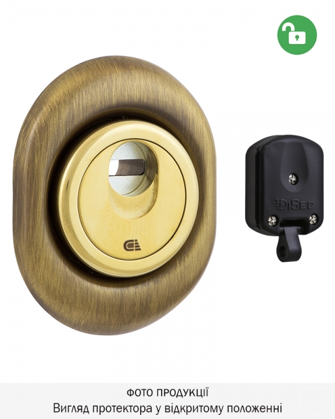 Протектор Disec Magnetic_3g 3g2fm Din Oval 25мм Бронза_сатин 3клас Bs 3key Km0p3g Зовнішній-фото-2 Фото 2 - Протектор Disec Magnetic_3g 3g2fm Din Oval 25мм Бронза_сатин 3клас Bs 3key Km0p3g Зовнішній.