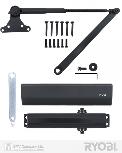 Дотягувач Накладний Ryobi 2000 Ds-2055p Grey_anthracite Bc Prl_ho_arm En_4 До_80кг 1100мм-фото-5 Фото 5 - Дотягувач Накладний Ryobi 2000 Ds-2055p Grey_anthracite Bc Prl_ho_arm En_4 До_80кг 1100мм.