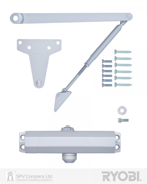 Доводчик накладной RYOBI *8800 8803 SILVER UNIV ARM EN 2/3 65кг 965мм FIRE-фото-3 Фото 3 - Доводчик накладной RYOBI *8800 8803 SILVER UNIV ARM EN 2/3 65кг 965мм FIRE.