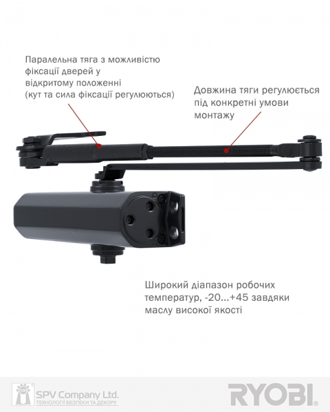 Дотягувач Накладний Ryobi 2000 Ds-2055p Grey_anthracite Bc Prl_ho_arm En_4 До_80кг 1100мм-фото-9 Фото 9 - Дотягувач Накладний Ryobi 2000 Ds-2055p Grey_anthracite Bc Prl_ho_arm En_4 До_80кг 1100мм.