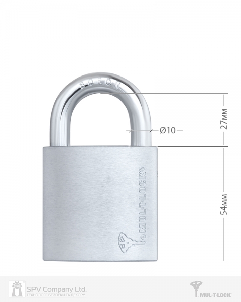 Замок навесной MUL-T-LOCK G55 7x7 0767 2KEY DND77 GREY INS NR shackle 27мм 10мм BOX M-фото-8 Фото 8 - Замок навесной MUL-T-LOCK G55 7x7 0767 2KEY DND77 GREY INS NR shackle 27мм 10мм BOX M.