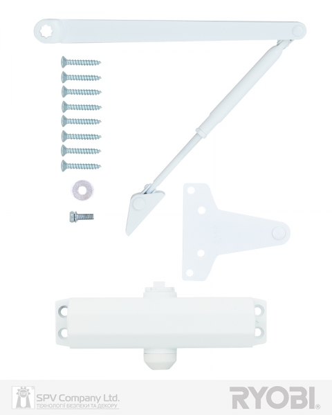 Доводчик накладной RYOBI *8800 8803 GLOSSY WHITE UNIV ARM EN 2/3 65кг 965мм FIRE-фото-2 Фото 2 - Доводчик накладной RYOBI *8800 8803 GLOSSY WHITE UNIV ARM EN 2/3 65кг 965мм FIRE.