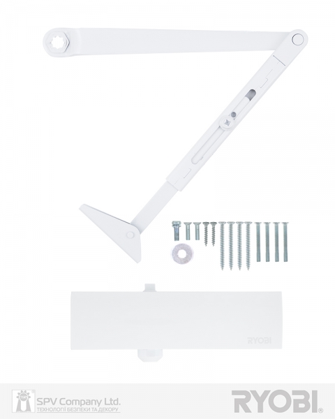 Доводчик накладной RYOBI 1200 D-1200 WHITE STD ARM EN 2/3/4 80кг 1100мм-фото-2 Фото 2 - Доводчик накладной RYOBI 1200 D-1200 WHITE STD ARM EN 2/3/4 80кг 1100мм.