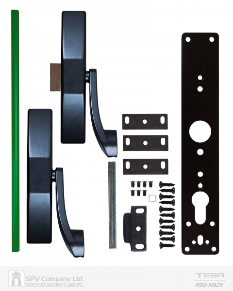 Замок TESA для эвакуационного выхода накладной 1910908 NV N: black (RAL 9005)/ V: green (RAL 6002) 1 Locking 900мм 8мм-фото-5 Фото 5 - Замок TESA для эвакуационного выхода накладной 1910908 NV N: black (RAL 9005)/ V: green (RAL 6002) 1 Locking 900мм 8мм.