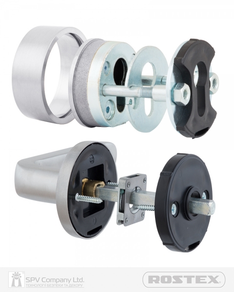 Фурнітура Захисна Rostex *rotondum R/s Mov-mov Din Round Нерж.сталь_мат 23мм 38-45мм 3клас Solid Nerez_mat Комплект, Кріплення Ручки Накладне-фото-9 Фото 9 - Фурнітура Захисна Rostex *rotondum R/s Mov-mov Din Round Нерж.сталь_мат 23мм 38-45мм 3клас Solid Nerez_mat Комплект, Кріплення Ручки Накладне.