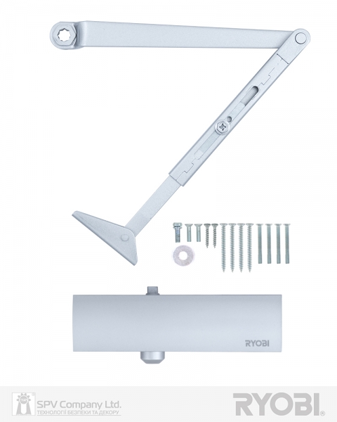 Доводчик накладной RYOBI 1200 D-1200 SILVER STD ARM EN 2/3/4 80кг 1100мм-фото-7 Фото 7 - Доводчик накладной RYOBI 1200 D-1200 SILVER STD ARM EN 2/3/4 80кг 1100мм.