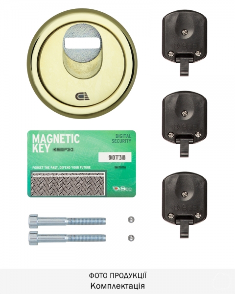 Протектор Disec Magnetic_3g 3g2 Din 25мм Латунь_pvd 3клас 2 3key Km0p3g Зовнішній, Без Щитка-фото-2 Фото 2 - Протектор Disec Magnetic_3g 3g2 Din 25мм Латунь_pvd 3клас 2 3key Km0p3g Зовнішній, Без Щитка.