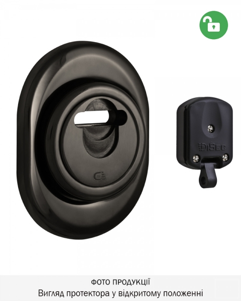 Протектор Disec Magnetic_3g 3gdm Lever_key Oval chrb 5мм Хром_чорний 3клас 8 3key Km0p3g Зовнішній-фото-2 Фото 2 - Протектор Disec Magnetic_3g 3gdm Lever_key Oval chrb 5мм Хром_чорний 3клас 8 3key Km0p3g Зовнішній.