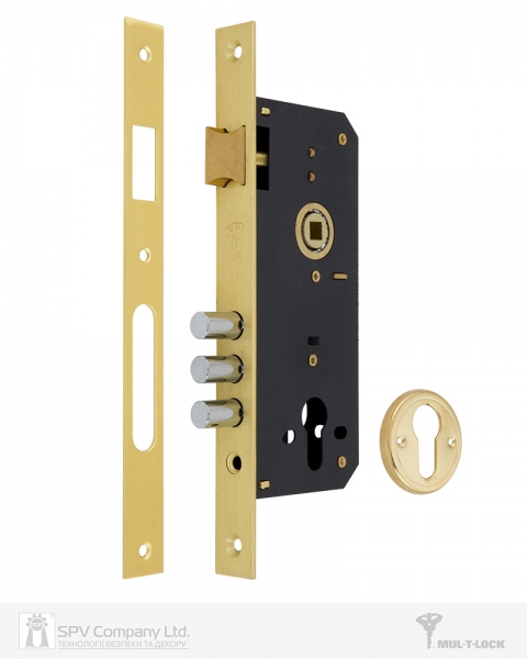 Замок врезной MUL-T-LOCK 1-WAY DIN 204S PB UNIV ВЅ45мм 85мм SP-фото-4 Фото 4 - Замок врезной MUL-T-LOCK 1-WAY DIN 204S PB UNIV ВЅ45мм 85мм SP.