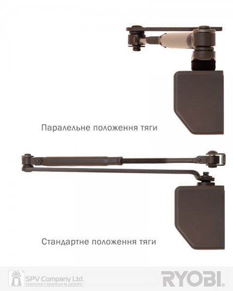 Дотягувач накладний RYOBI 2000 D-2055V DARK_BRONZE BC UNIV_ARM EN_3/4/5 до_100кг 1250мм FIRE-фото-5 Фото 5 - Дотягувач накладний RYOBI 2000 D-2055V DARK_BRONZE BC UNIV_ARM EN_3/4/5 до_100кг 1250мм FIRE.