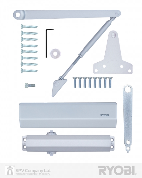 Дотягувач Накладний Ryobi 2550 D-2550 Silver Bc Univ_arm En_1-4 До_80кг 1100мм Fire-фото-6 Фото 6 - Дотягувач Накладний Ryobi 2550 D-2550 Silver Bc Univ_arm En_1-4 До_80кг 1100мм Fire.