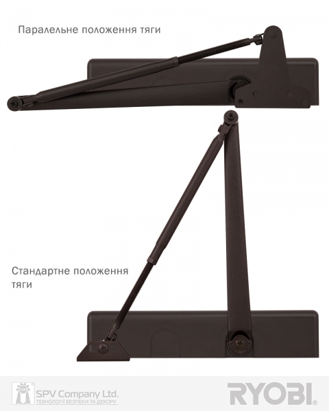 Дотягувач накладний RYOBI 3550 D-3550 DARK_BRONZE BC/DA UNIV_ARM EN_2-5 до_100кг 1250мм FIRE-фото-4 Фото 4 - Дотягувач накладний RYOBI 3550 D-3550 DARK_BRONZE BC/DA UNIV_ARM EN_2-5 до_100кг 1250мм FIRE.