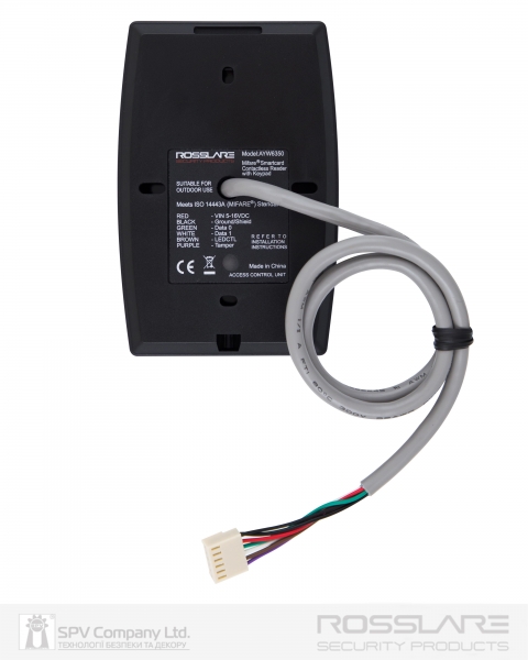 Электронный считыватель ROSSLARE AY-W6350B внешний код+карта MIFARE 13.56Mhz-фото-2 Фото 2 - Электронный считыватель ROSSLARE AY-W6350B внешний код+карта MIFARE 13.56Mhz.