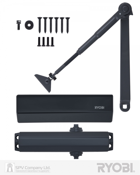Дотягувач накладний RYOBI *1500 DS-1554 GREY_ANTHRACITE STD_HO_ARM EN_2/3/4 до_80кг 1100мм-фото-11 Фото 11 - Дотягувач накладний RYOBI *1500 DS-1554 GREY_ANTHRACITE STD_HO_ARM EN_2/3/4 до_80кг 1100мм.