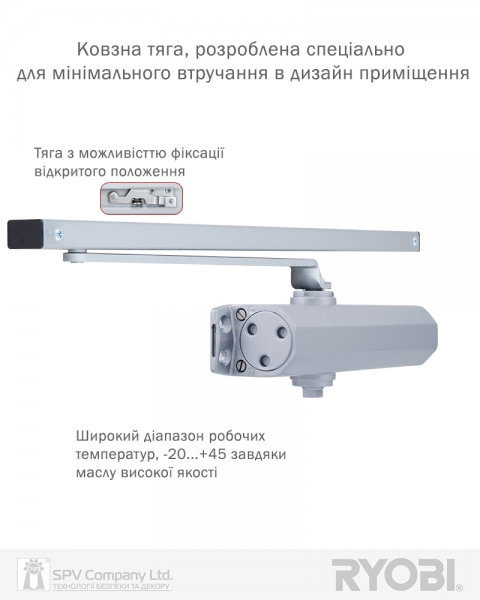 Дотягувач Накладний Ryobi 2550 Ds-2550t Silver Bc Sld_ho_arm En_1-2 До_45кг 900мм-фото-7 Фото 7 - Дотягувач Накладний Ryobi 2550 Ds-2550t Silver Bc Sld_ho_arm En_1-2 До_45кг 900мм.
