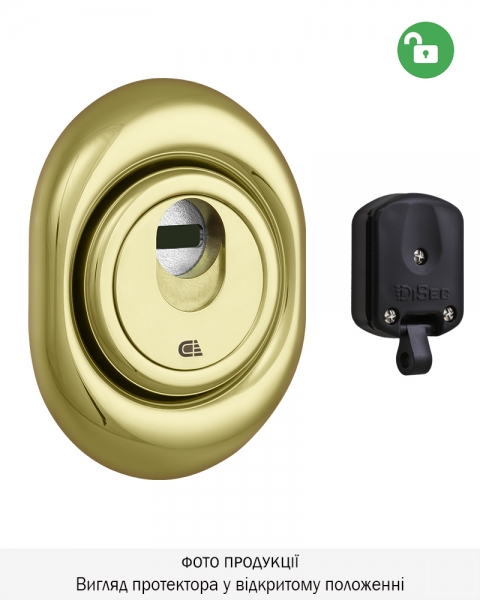 Протектор Disec Magnetic_3g 3g2fm Din Oval 25мм Латунь_pvd 3клас 2 3key Km0p3g Зовнішній-фото-2 Фото 2 - Протектор Disec Magnetic_3g 3g2fm Din Oval 25мм Латунь_pvd 3клас 2 3key Km0p3g Зовнішній.