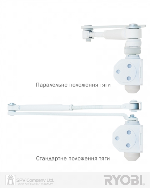 Доводчик накладной RYOBI 2000 D-2005V GLOSSY WHITE BC UNIV ARM EN 3/4/5 до 100кг 1250мм FIRE-фото-9 Фото 9 - Доводчик накладной RYOBI 2000 D-2005V GLOSSY WHITE BC UNIV ARM EN 3/4/5 до 100кг 1250мм FIRE.