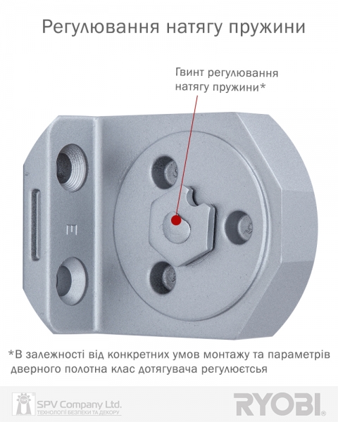 Дотягувач Накладний Ryobi 3550 Ds-3550 Silver Bc/da Std_ho_arm En_2-5 До_100кг 1250мм-фото-5 Фото 5 - Дотягувач Накладний Ryobi 3550 Ds-3550 Silver Bc/da Std_ho_arm En_2-5 До_100кг 1250мм.
