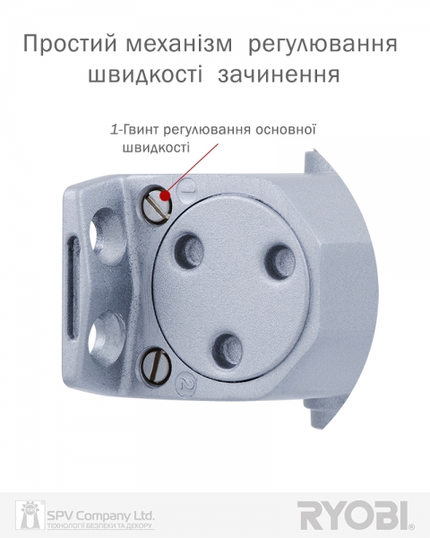 Дотягувач Накладний Ryobi 2550 Ds-2550p Silver Bc Prl_ho_arm En_1-3 До_60кг 950мм-фото-7 Фото 7 - Дотягувач Накладний Ryobi 2550 Ds-2550p Silver Bc Prl_ho_arm En_1-3 До_60кг 950мм.