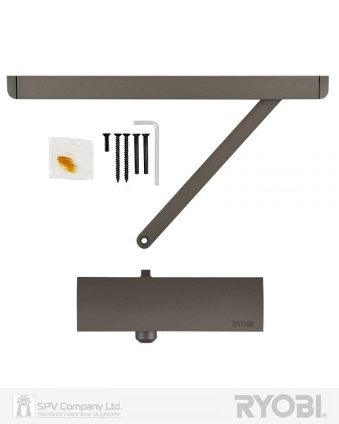 Доводчик накладной RYOBI 1200 D-1200T METALLIC BRONZE SLD HO ARM EN 3 60кг 950мм-фото-6 Фото 6 - Доводчик накладной RYOBI 1200 D-1200T METALLIC BRONZE SLD HO ARM EN 3 60кг 950мм.