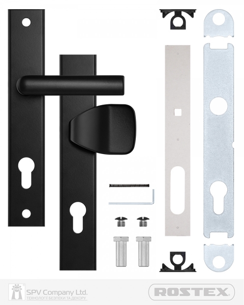 Фурнітура Захисна Rostex 802 R Fix-mov Pz Plate 85мм Фарба_чорна 71-85мм 3клас Hranate/804 Black_mat Комплект-фото-4 Фото 4 - Фурнітура Захисна Rostex 802 R Fix-mov Pz Plate 85мм Фарба_чорна 71-85мм 3клас Hranate/804 Black_mat Комплект.
