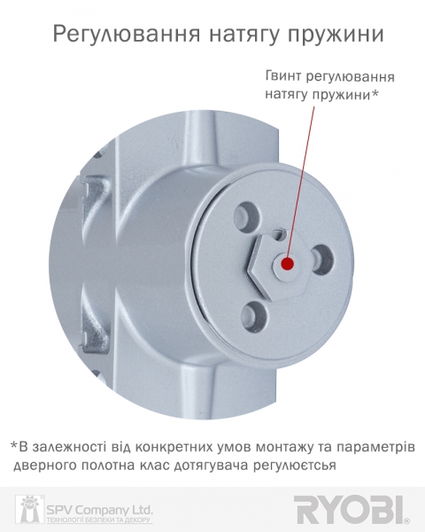 Дотягувач Накладний Ryobi 4550 Ds-4550p Silver Bc/da Prl_ho_arm En_2-7+ До_200кг 1400мм-фото-5 Фото 5 - Дотягувач Накладний Ryobi 4550 Ds-4550p Silver Bc/da Prl_ho_arm En_2-7+ До_200кг 1400мм.