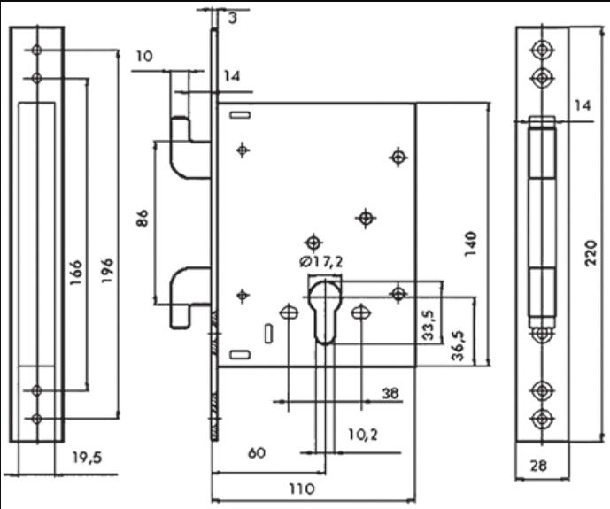 Замок врізний MUL-T-LOCK 1-WAY DIN 352K NC UNIV BS60мм SP-фото-9 Фото 9 - Замок врізний MUL-T-LOCK 1-WAY DIN 352K NC UNIV BS60мм SP.