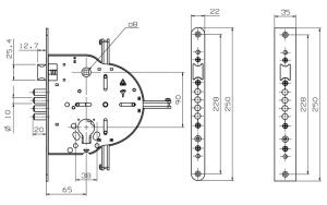 Замок-врізний-MULTLOCK-M265