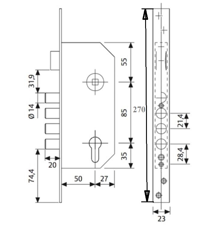 Замок врізний TESA 1-WAY DIN R200B LT UNIV BS50мм 85мм SP-фото-8 Фото 8 - Замок врізний TESA 1-WAY DIN R200B LT UNIV BS50мм 85мм SP.